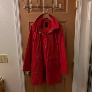 Kristen Blake Hooded Jacket - Red - Petite Medium